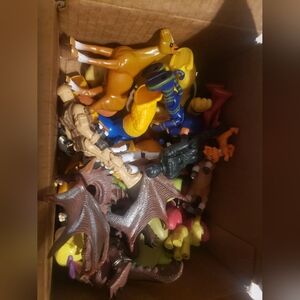 Mixed Lot Of Toys collection of various action figures and small toys,Yoda,3Lb